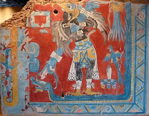 Murale dell'Uomo Uccello, Portico A