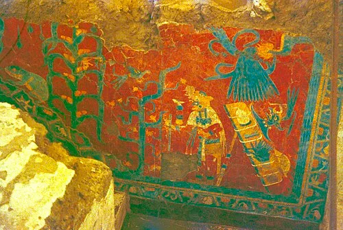 Murale della scalinata del Tempio Rosso