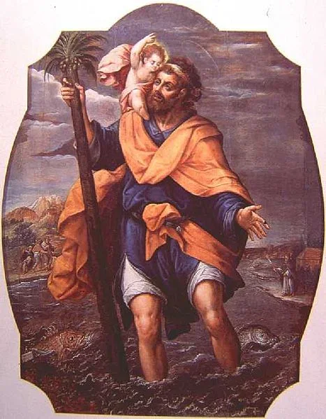 Saint Christopher by Simón Pereyns